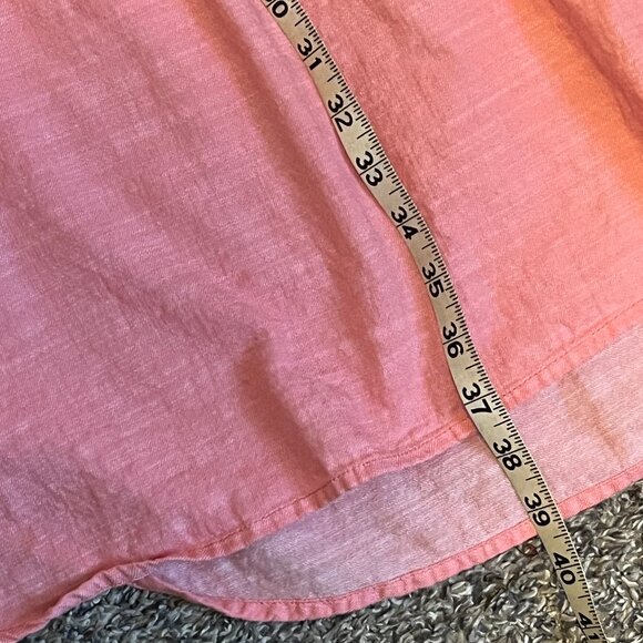 Pink Casual  knee length dress accented with a shirt waist bodice w/ pockets - Picture 7 of 9